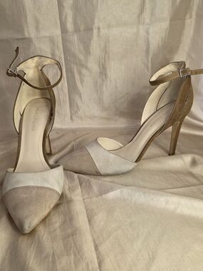 Marc Fisher Nightcap Heels Ankle Strap Colorblock Pointed Toe Pumps Sz 8M